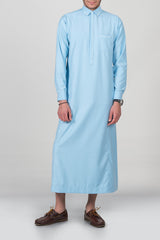 AL FAIZAN Business Standard sky/white designer thobe qamis kandura idishdasha islamic fashion