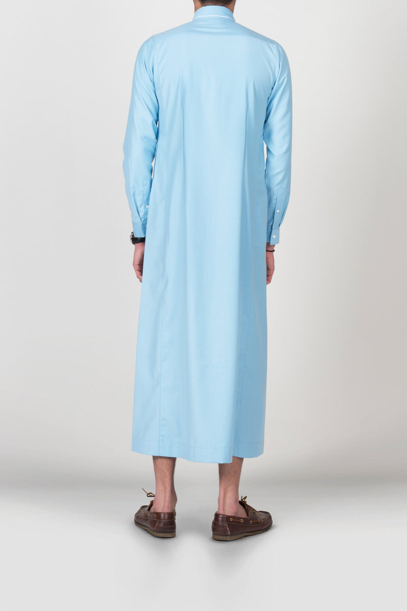 AL FAIZAN Business Standard sky/white designer thobe qamis kandura idishdasha islamic fashion